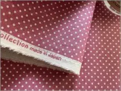 １ｍ♪綿麻キャンバス☆ドット柄☆ピンク