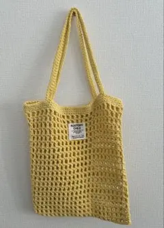 ハンドメイド　メッシュバック　エコバッグ