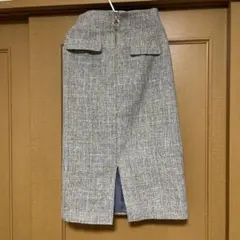 プロポーションボディドレッシング フロントファスナーツィードスカート フォーマル