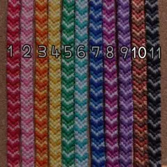 (10)ブラウン　青　ハンドメイド　ミサンガ　アンクレット　グラデーション　V字