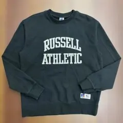 RUSSELL ATHLETIC スウェット 刺繍ロゴ 古着 黒 Mサイズ