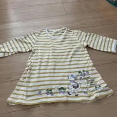 ストライプ 長袖Tシャツ ウサギ刺繍のサムネイル