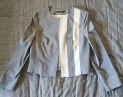pierre cardin ノーカラージャケット グレー/ホワイトのサムネイル