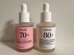 ANUA ピーチ70ナイアシンセラム & ハートリーフ80アンプル