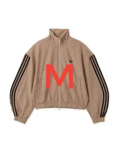 adidas チェック トラックトップ ベージュ Mサイズのサムネイル