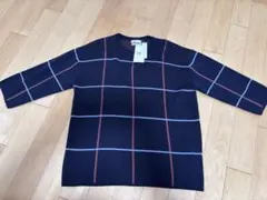 TAKEO KIKUCHI バイカラーウィンドゥペンニット(7分袖)