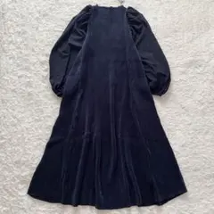 新品　SPECCHIO ストレッチタフタ切替 パフスリーブ シャトルワンピース