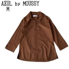 [古着] AZUL by MOUSSY チュニック オープンカラー ブラウン