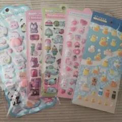 ぷっくりシール♡シマエナガ ねこ アヒル おしりシール/シールまとめて