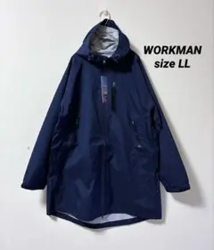 大きいサイズLL★未使用【ワークマン】高撥水フーデッドロングレイン　レインコート