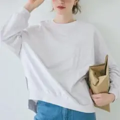 coca ビッグシルエットロングTシャツ ライトグレー L