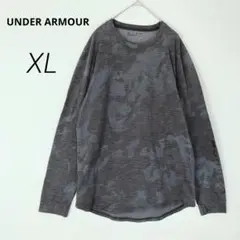 c9081【アンダーアーマー】アンダーシャツ スポーツTシャツ 黒 長袖 XL