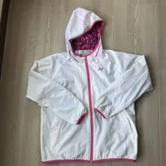 YONEX フード付きジャケット ホワイト/ピンク