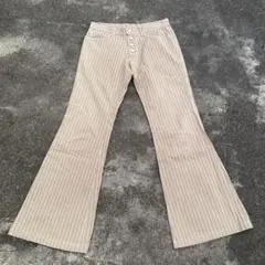 tornado mart ストライプ フレアパンツ