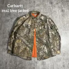 Carharttカーハートリアルツリー カモ柄ワークシャツ迷彩アウトドア中綿L