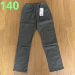 MUJI ストレッチチノテパードパンツ カーキグリーン キッズ140