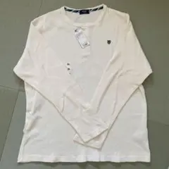 ケント　ワッフルヘンリーネックロングTシャツ　アイボリー