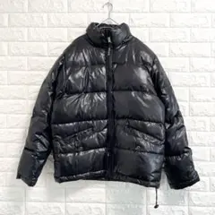 adidas アディダス (OT) ダウンジャケット ブラック 胸ロゴプリント 