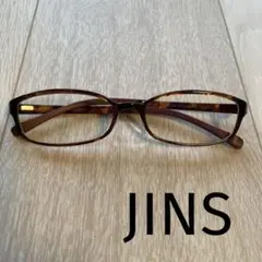 JINS　ブルーライトカット PCメガネ スクエア　ブラウン系　べっ甲　度なし
