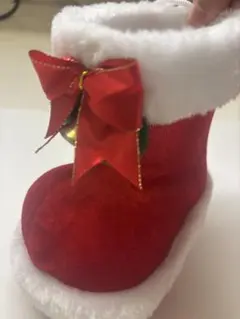 クリスマスブーツ 飾り ベル リボン付きのサムネイル