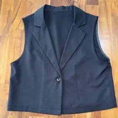 ブラック ノースリーブジレ　卒園式　卒業式