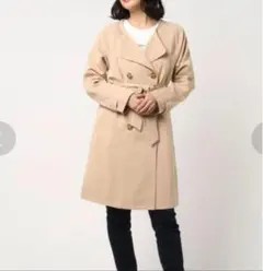 Ray Cassin レイカズン ノーカラートレンチコート スプリングコート