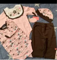 アメリカ購入　baby works ロンパースセット　5点　新品　60サイズ相当