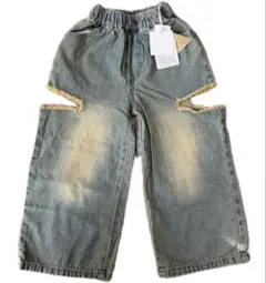 タグ付き!!バースデイ マイリトルワンダー カットオフ ダメージ デニム 100