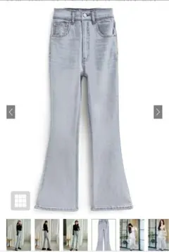 GRL フリージアハイウエストフレアデニムパンツ[cu522]