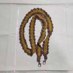 スマホショルダーストラップ 茶色と黄色