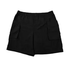 極美品 UNIQLO U パラシュートカーゴショーツ ナイロン 黒 メンズ4XL