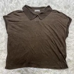 【美品/24SS】マーガレットハウエル リネン100% ニットポロ 麻 紫 2 美品/24SS】マーガレットハウエル リネン100% ニットポロ 麻 紫 2