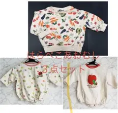 エリックカール　はらぺこあおむし　ベビー服３点セット　ロンパース他