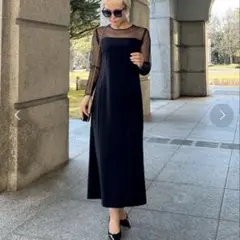 JENNEドットチュール 半袖ニットワンピース ブラック JENNEドットチュール 半袖ニットワンピース ブラック - メルカリ