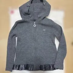 pom ponette グレー フード付きパーカー 130