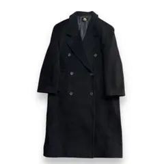 レディースチェスターコート 最高級カシミヤ100% ロング丈 ブラック　美品 M