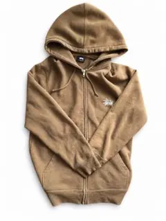 Stüssy ブラウン ジップパーカー