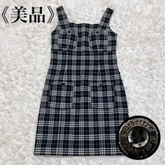 美品✨バーバリー ジャンパースカート ノースリーブワンピース ノバチェック 紺色