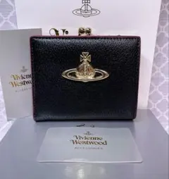 【最新☆ショッパー付】高級感 ヴィヴィアン・ウエストウッド 折財布 ブラック