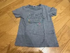 3can4on キッズ 半袖Tシャツ グレー 花柄 130cm