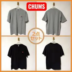 チャムス CHUMS Tシャツ ブラック グレー 2点 セットのサムネイル