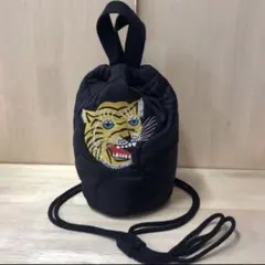 ヒューストン キルティングサコッシュ 巾着 ミニショルダー 虎 スカジャン刺繍