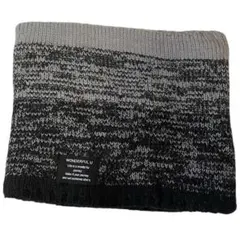 スヌード ネックウォーマー ニット 男女兼用 防寒 暖かい 冬 グレー ブラック