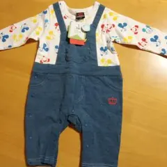 タグ付き未使用品！　ベビードールディズニー長袖ロンパース　80cm　スタイつき