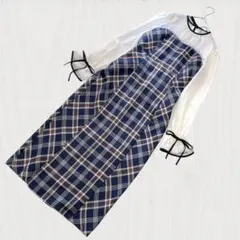 大人かわいい♡mily bilet ドッキングワンピース　チェック タイト XL