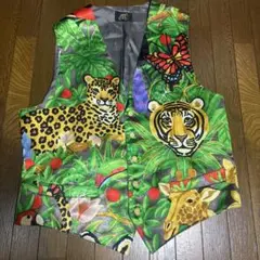 伊太利屋　動物柄ラインストーンジャングルベストのサムネイル