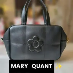 ❣MARY QUANT♡ハンドバッグ　お花のゴールドチャーム　ブラック