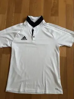 adidas サッカー ポロシャツ 半袖 ホワイト