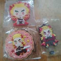 鬼滅の刃 ばんちょうこう　一番くじ　 煉獄杏寿郎 ラバーストラップ3点セット