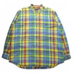 RALPH LAUREN ボタンダウンシャツ 2XL イエロー チェック